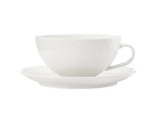 White Basics Diamonds Tea Cup & Saucer Low 250ML 5 White Basics Diamonds Tea Cup & Saucer Low 250ML - Image 3
