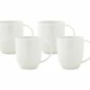 White Basics Diamonds Coupe Mug 370ML Set Of 4 Gift Boxed 1 White Basics Diamonds Coupe Mug 370ML Set Of 4 Gift Boxed -Dinnerware shop dv0188