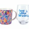 Kasey Rainbow Wild At Heart Mug & Glass Set Africa Pink Gift Boxed -Dinnerware shop dx1227
