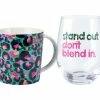 Kasey Rainbow Wild At Heart Mug & Glass Set Leopard Emerald Gift Boxed -Dinnerware shop dx1229 1