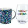 Kasey Rainbow Wild At Heart Mug & Glass Set Wild Blue Gift Boxed 1 Kasey Rainbow Wild At Heart Mug & Glass Set Wild Blue Gift Boxed -Dinnerware shop dx1230