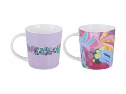 Kasey Rainbow Be Fierce Mug Set Of 2 380ML Courageous Gift Boxed -Dinnerware shop dx1282 side 1