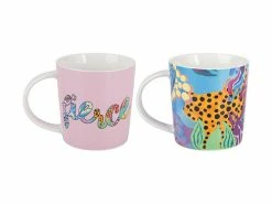 Kasey Rainbow Be Fierce Mug Set Of 2 380ML Fierce Gift Boxed -Dinnerware shop dx1283 side 1