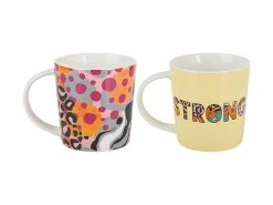 Kasey Rainbow Be Fierce Mug Set Of 2 380ML Strong Gift Boxed -Dinnerware shop dx1284 side