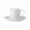 White Basics Straight Demi Cup & Saucer 100ML -Dinnerware shop fx0134
