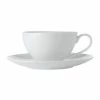 White Basics Coupe Breakfast Cup & Saucer 400ML -Dinnerware shop fx0139
