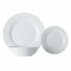 White Basics European Rim Dinner Set 12 Piece