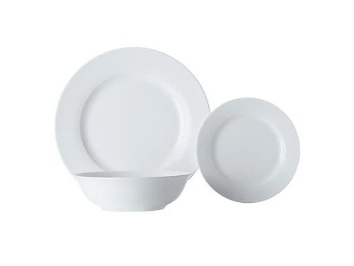 White Basics European Rim Dinner Set 12 Piece 3 White Basics European Rim Dinner Set 12 Piece