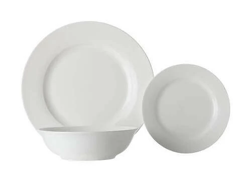 White Basics European Rim Dinner Set 12 Piece 5 White Basics European Rim Dinner Set 12 Piece - Image 3