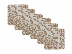 Misaki MDF Coaster Set Of 6 10.5cm