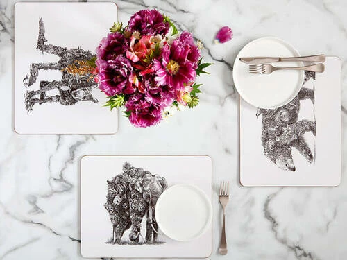 Marini Ferlazzo Animal Earth Placemat Set Of 6 4 Marini Ferlazzo Animal Earth Placemat Set Of 6 - Image 2