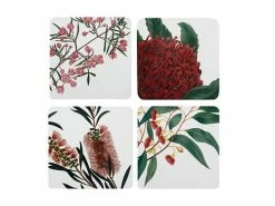 Royal Botanic Gardens Cork Back Coaster 10.5cm Set Of 4 Gift Boxed