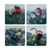 Birds Of Australia KC 10yr Anniversary Cork Back Coaster 10.5cm Set Of 4 Gift Boxed -Dinnerware shop gi0135