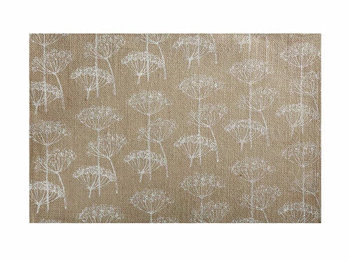 Table Accents Burlap Placemat 45x30cm White 4 Table Accents Burlap Placemat 45x30cm White - Image 2