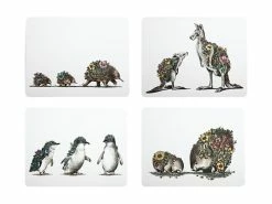 Marini Ferlazzo Australian Families Cork Back Placemat 34x26.5cm Set Of 4 Gift Boxed