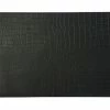 Table Accents Leather Look Alligator Placemat 43x30cm Black -Dinnerware shop gi0227