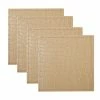Table Accents Leather Look Alligator Coaster 10x10cm Set Of 4 Tan -Dinnerware shop gi0237