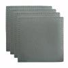 Table Accents Leather Look Cowhide Coaster 10x10cm Set Of 4 Grey