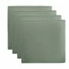 Table Accents Leather Look Cowhide Coaster 10x10cm Set Of 4 Sage -Dinnerware shop gi0253