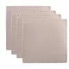 Table Accents Leather Look Cowhide Coaster 10x10cm Set Of 4 Salt -Dinnerware shop gi0254