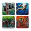 Melanie Hava Journeys Cork Back Coaster 10.5cm Set Of 4 Assorted Gift Boxed 1 Melanie Hava Journeys Cork Back Coaster 10.5cm Set Of 4 Assorted Gift Boxed -Dinnerware shop gi0299