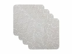 Ripple Cork Back Coaster 10.5cm Set Of 4 Gift Boxed