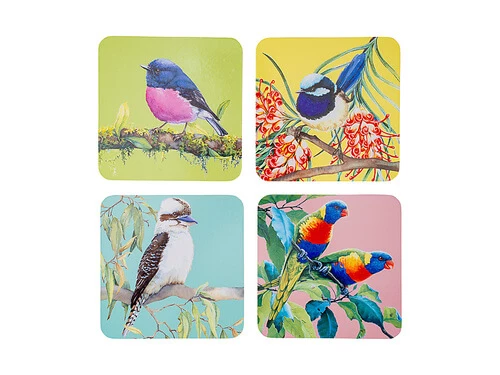 Katherine Castle Bird Talk Cork Back Coaster 10.5cm Set Of 4 Assorted Gift Boxed 3 Katherine Castle Bird Talk Cork Back Coaster 10.5cm Set Of 4 Assorted Gift Boxed