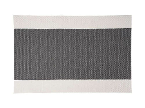 Table Accents Placemat 45x30cm White Grey 3 Table Accents Placemat 45x30cm White Grey