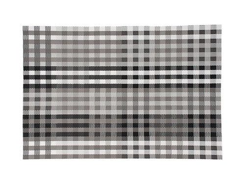 Table Accents Placemat 45x30cm White Grey Check 3 Table Accents Placemat 45x30cm White Grey Check