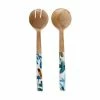 Marc Martin Dusk Salad Servers Mango Wood Enamel Finish 31cm -Dinnerware shop gx0342