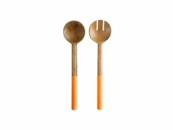 Mezze Salad Servers Mango Wood 31cm Ochre