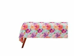 Teas & C's Dahlia Daze Cotton Rectangular Tablecloth 270x150cm Sky