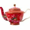 Teas & C's Silk Road Teapot With Infuser 500ML Cherry Red Gift Boxed