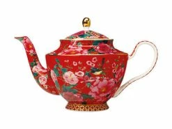 Teas & C's Silk Road Teapot With Infuser 1L Cherry Red Gift Boxed -Dinnerware shop hv0159 2