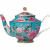 Teas & C's Silk Road Teapot With Infuser 1L Aqua Gift Boxed