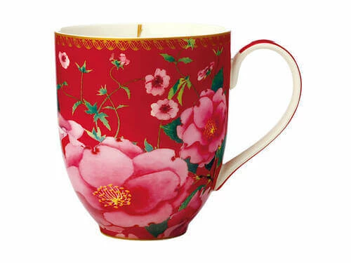 Teas & C's Silk Road Coupe Mug 440ML Cherry Red Gift Boxed 4 Teas & C's Silk Road Coupe Mug 440ML Cherry Red Gift Boxed - Image 2