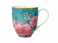 Teas & C's Silk Road Coupe Mug 440ML Aqua Gift Boxed