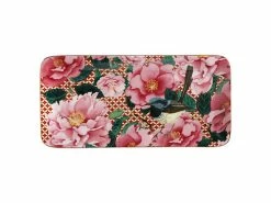 Teas & C's Silk Road Rectangle Platter 25x12cm Cherry Red Gift Boxed