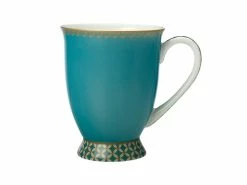 Teas & C's Classic Footed Mug 300ML Aqua Gift Boxed