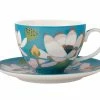 Royal Botanic Gardens Victoria Lotus Cup & Saucer 240ML Aqua Gift Boxed -Dinnerware shop hv0188