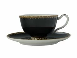 Teas & C's Classic Footed Cup & Saucer 200ML Black Gift Boxed