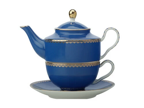 Teas & C's Classic Tea For One With Infuser 380ML Blue Gift Boxed 3 Teas & C's Classic Tea For One With Infuser 380ML Blue Gift Boxed