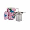 Gabby Malpas Posey Mug With Infuser 340ML Cabbage Roses Gift Boxed -Dinnerware shop hv0319