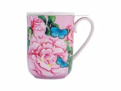 Gabby Malpas Posey Mug With Infuser 340ML Cabbage Roses Gift Boxed 7 Gabby Malpas Posey Mug With Infuser 340ML Cabbage Roses Gift Boxed -Dinnerware shop hv0319 a1