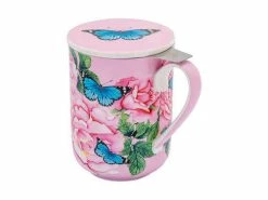 Gabby Malpas Posey Mug With Infuser 340ML Cabbage Roses Gift Boxed 6 Gabby Malpas Posey Mug With Infuser 340ML Cabbage Roses Gift Boxed -Dinnerware shop hv0319 a2