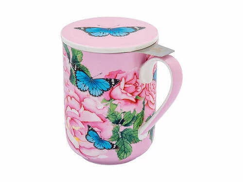 Gabby Malpas Posey Mug With Infuser 340ML Cabbage Roses Gift Boxed 4 Gabby Malpas Posey Mug With Infuser 340ML Cabbage Roses Gift Boxed - Image 2