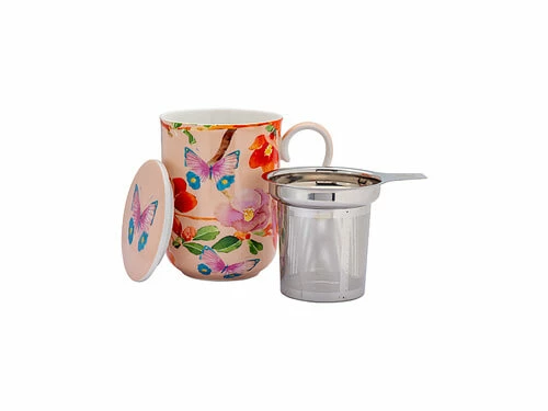 Gabby Malpas Posey Mug With Infuser 340ML Japonica Joy Gift Boxed 3 Gabby Malpas Posey Mug With Infuser 340ML Japonica Joy Gift Boxed