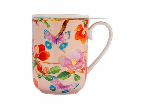 Gabby Malpas Posey Mug With Infuser 340ML Japonica Joy Gift Boxed 5 Gabby Malpas Posey Mug With Infuser 340ML Japonica Joy Gift Boxed - Image 3