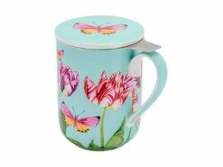 Gabby Malpas Posey Mug With Infuser 340ML Tulip Love Gift Boxed -Dinnerware shop hv0323 a2