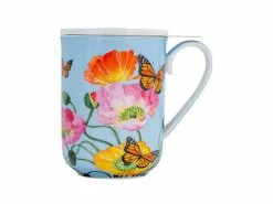 Gabby Malpas Posey Mug With Infuser 340ML Field Of Poppies Gift Boxed -Dinnerware shop hv0324 a1